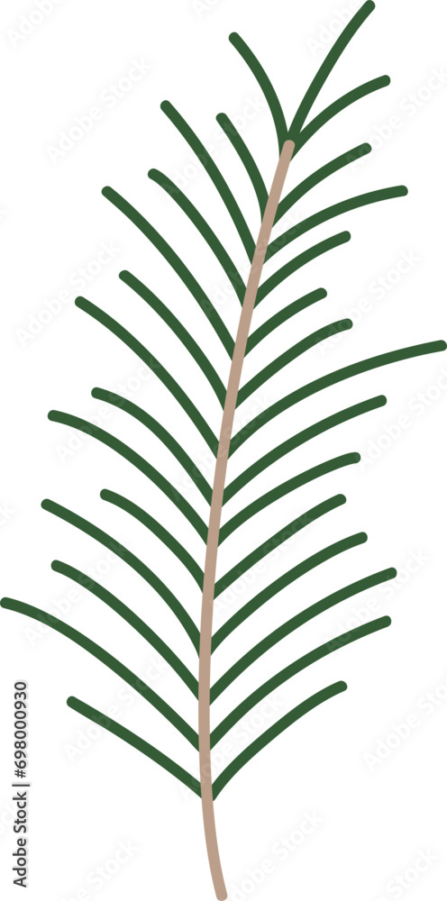 Christmas pine leaves element vector Christmas pine leaves element vector