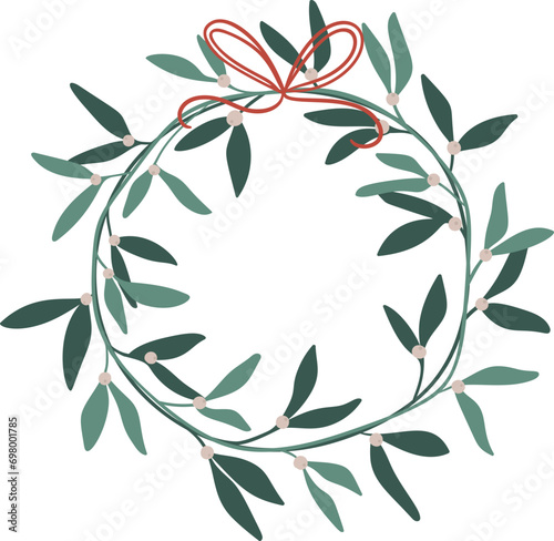Christmas holly berry plant element vector