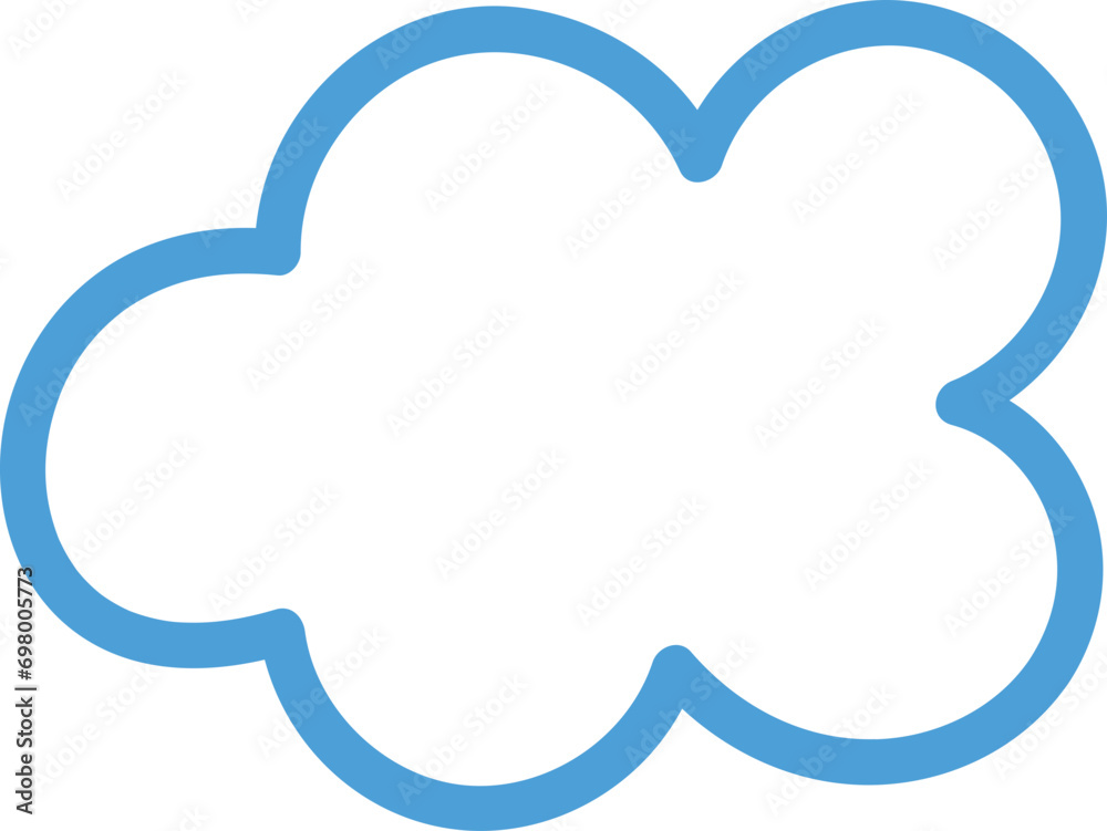 Cute cloud doodle element vector Cute cloud doodle element vector