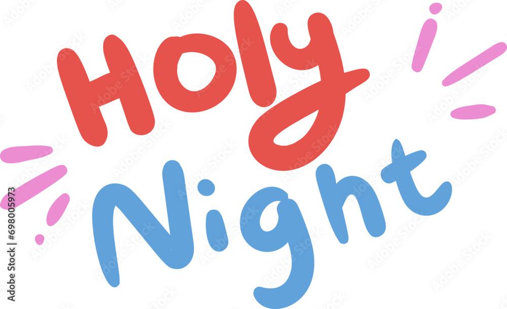 Holy Night text element vector Holy Night text element vector