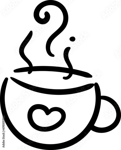 Cute coffee cup element vector
