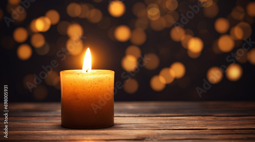 A single lit candle © Cybonad