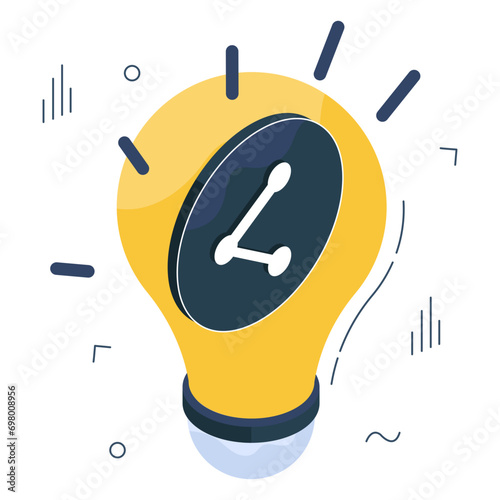 An editable design icon of share idea

