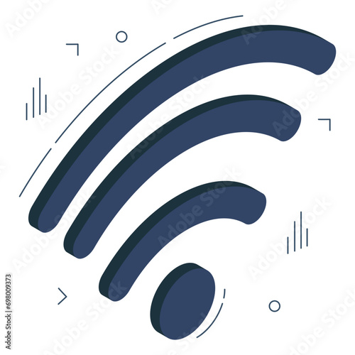 Premium download icon of wifi signal 

