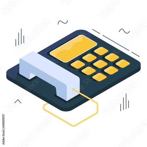 A premium download icon of landline

