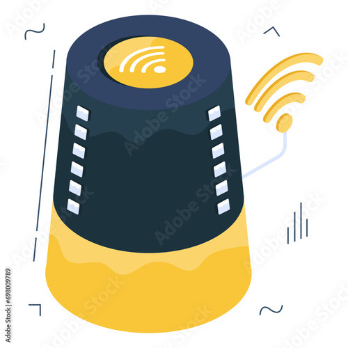 A perfect design icon of smart speaker 

