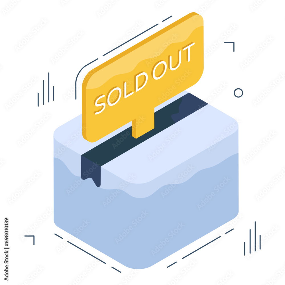 A unique design icon of sold out product
A unique design icon of sold out product