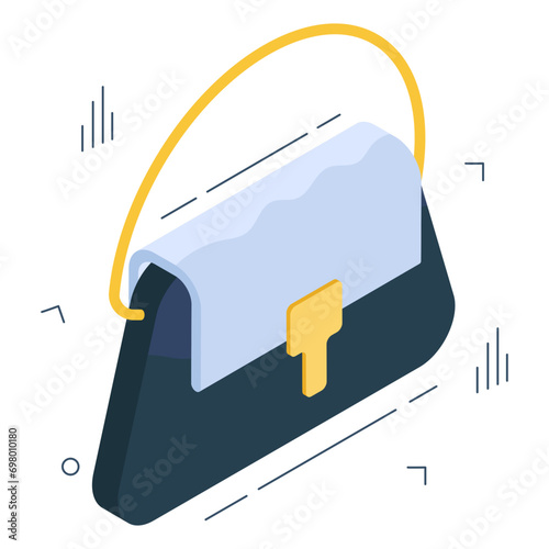 An icon design of women bag 

