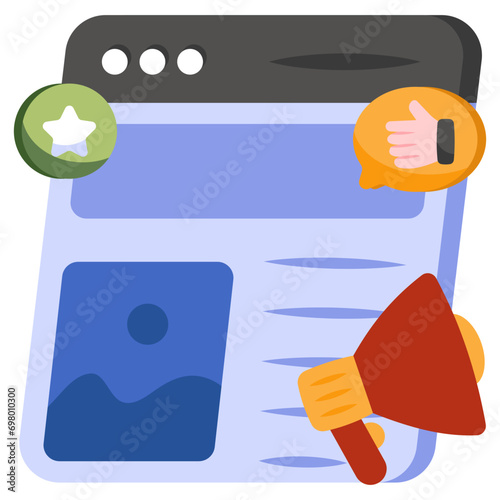        A perfect design vector of web content marketing 

