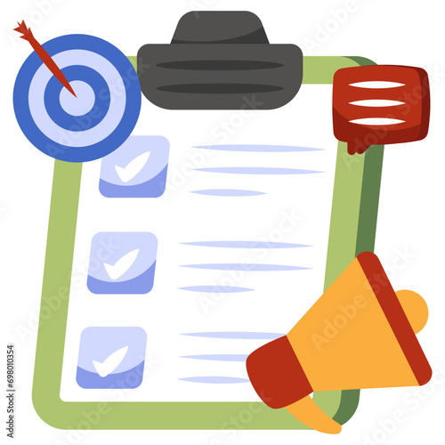 Premium download icon of promotion list

