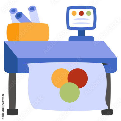 An icon design of designer workplace 

