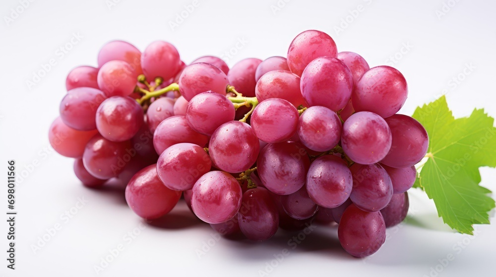 red grapes isolated on a white background