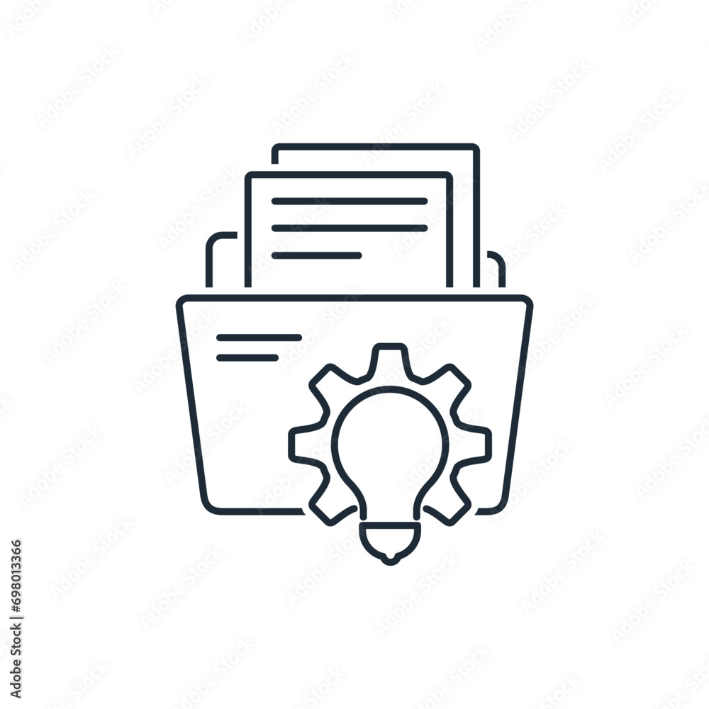 Project data management . Technical support, servis. Vector linear icon illustration isolated on white background. Project data management . Technical support, servis. Vector linear icon illustration isolated on white background.