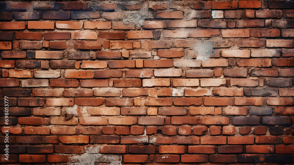 Fototapeta premium Brick wall. old vintage brick wall pattern. Red brick wall, PNG, 300 DPI