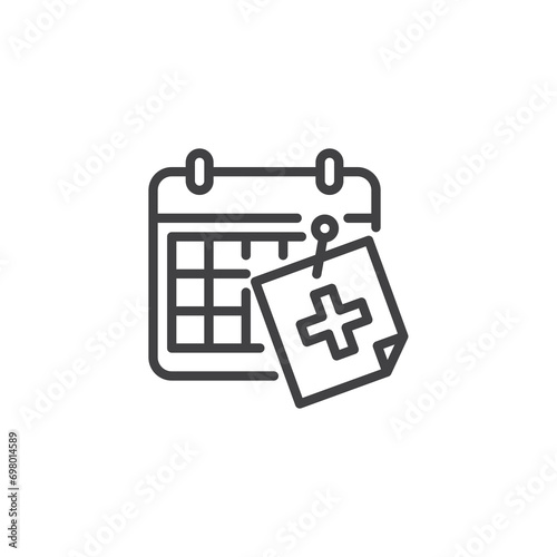 Doctor appointment line icon