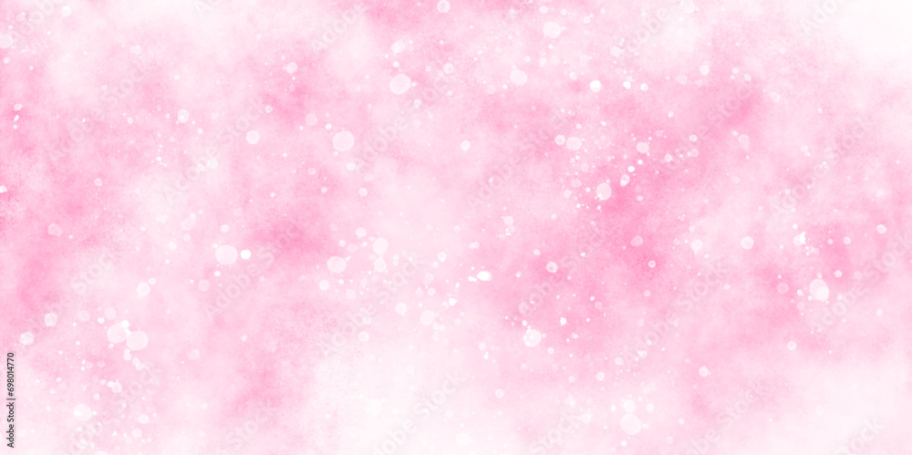 abstract pink background with bubbles and shiny light glitters, sparkling glitter bokeh background with blurry particles and clouds, pink Paper textured aquarelle canvas with bokeh. abstract pink background with bubbles and shiny light glitters, sparkling glitter bokeh background with blurry particles and clouds, pink Paper textured aquarelle canvas with bokeh.