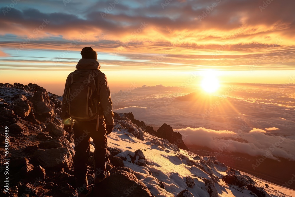 Hiker Captures The Majestic Sunrise From Mount Kilimanjaro, Tanzania With