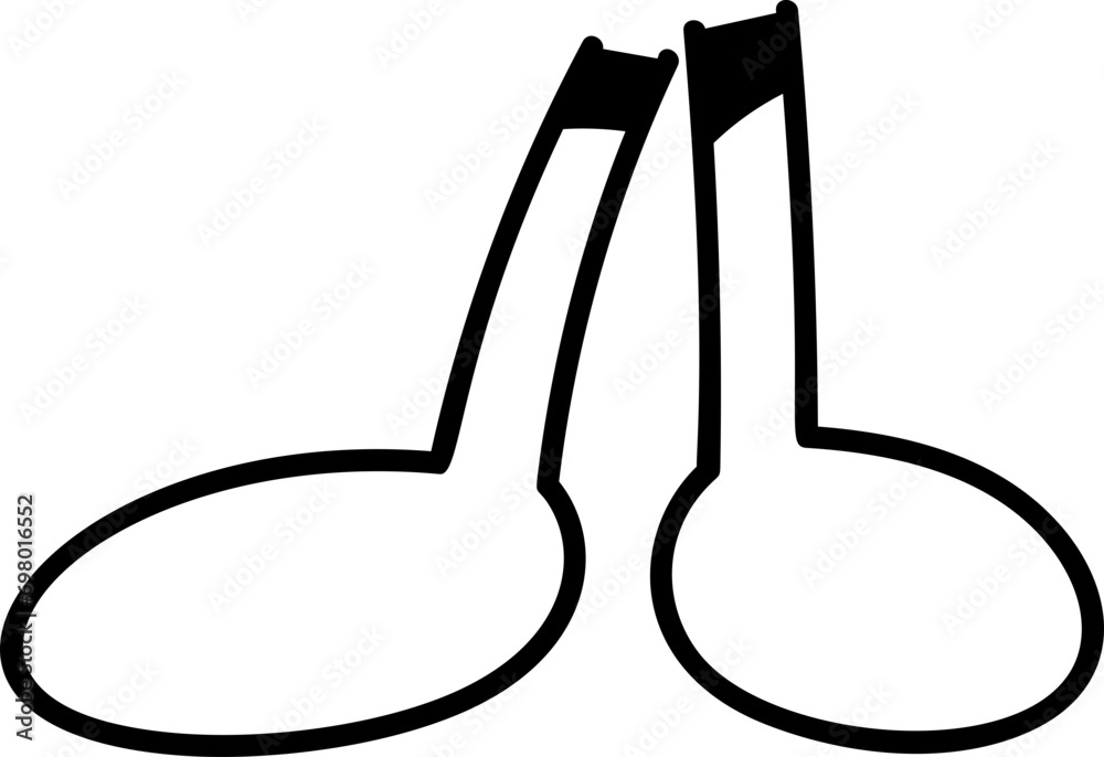 Comic leg with shoes illustration Comic leg with shoes illustration