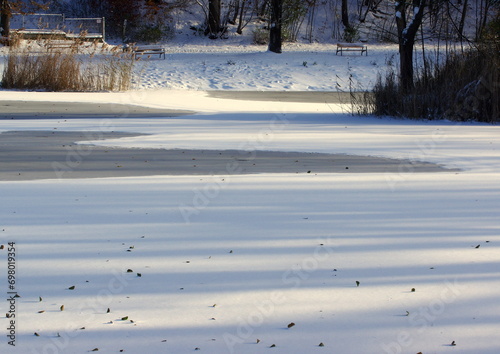 Wallpaper Mural A frozen lake in Trzebnica Poland Torontodigital.ca