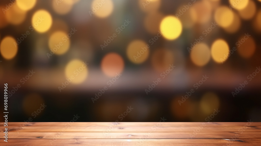 Close up Empty wooden table