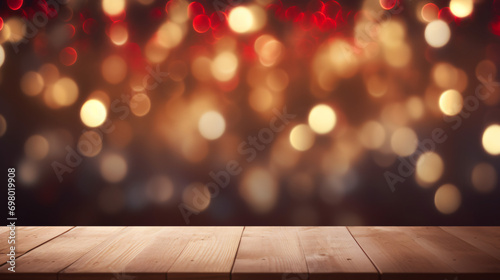 Close up Empty wooden table