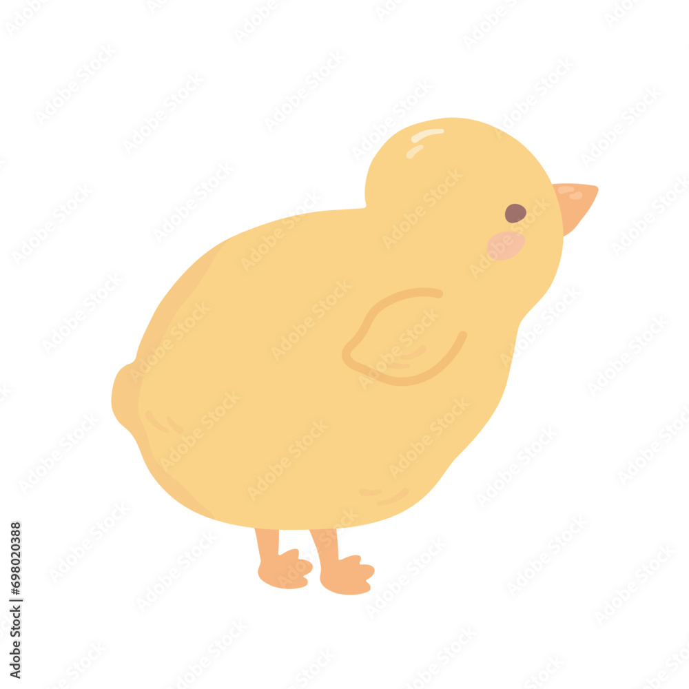 Cute chick hand drawn in cartoon and kawaii style. Chicken, farm animal in pastel colors. Vector illustration, png on transparent background Cute chick hand drawn in cartoon and kawaii style. Chicken, farm animal in pastel colors. Vector illustration, png on transparent background