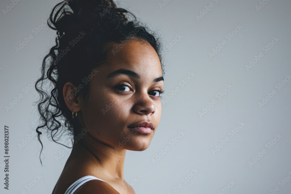 Portrait of a young multiethnic woman isolated from the background Portrait of a young multiethnic woman isolated from the background