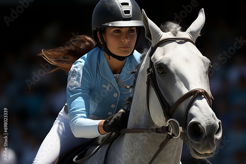 the Beauty and Grace of a Skillful Horseback Rider Competing in an Exciting Equestrian Event