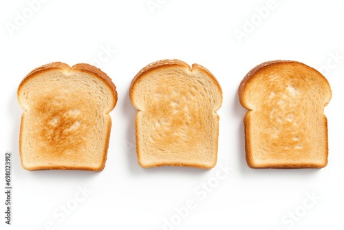 slice of toast isolated on white background