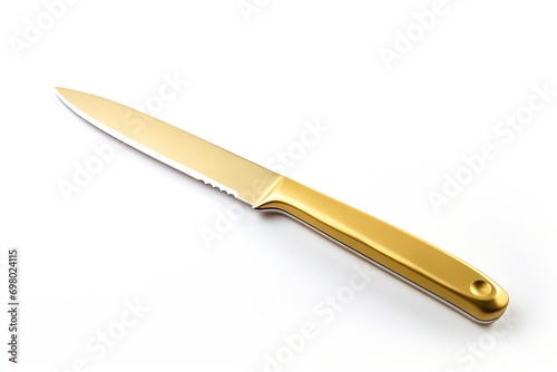 golden knife isolated on white background