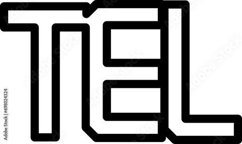 TELの英語文字のイラスト