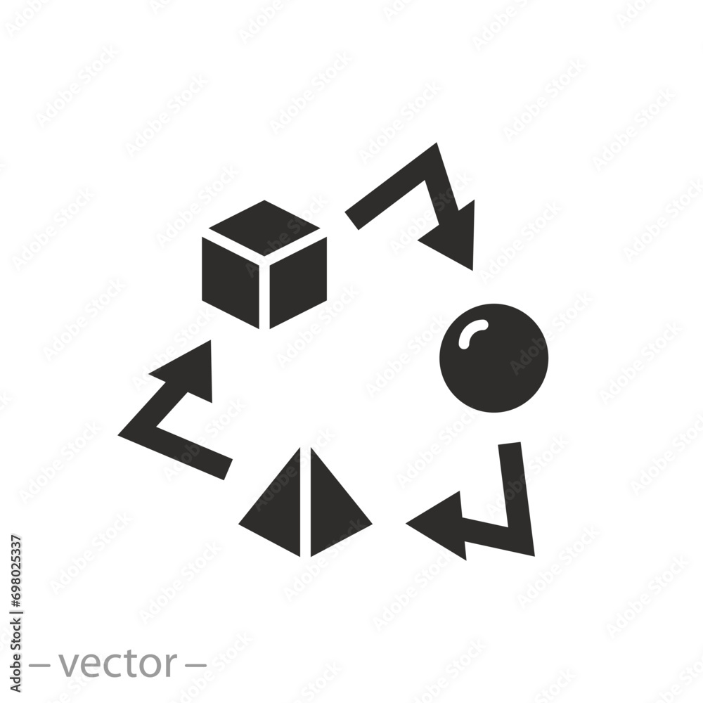 changes or improvement icon, adaptability, flat symbol on white background - vector illustration changes or improvement icon, adaptability, flat symbol on white background - vector illustration
