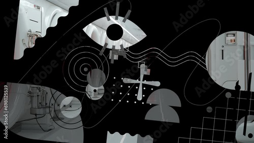 animation - abstract minimalist geometric background