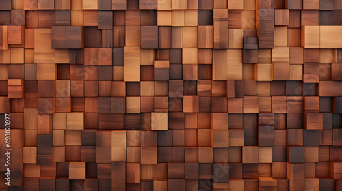 Medium brown wood texture background. Generative AI