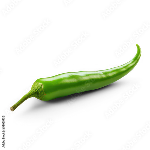 green chili pepper lumber on isolate transparency background, PNG