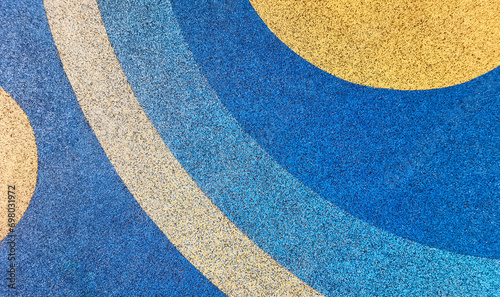 Texture of colorful rubber floor on playground