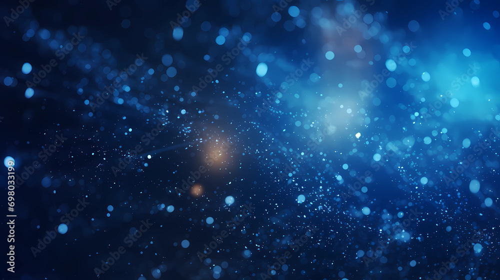 blue glow particle abstract bokeh background