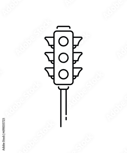 traffic light icon, vector best line icon.