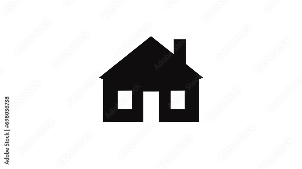 professional logo house in black on a white background. professional logo house in black on a white background.