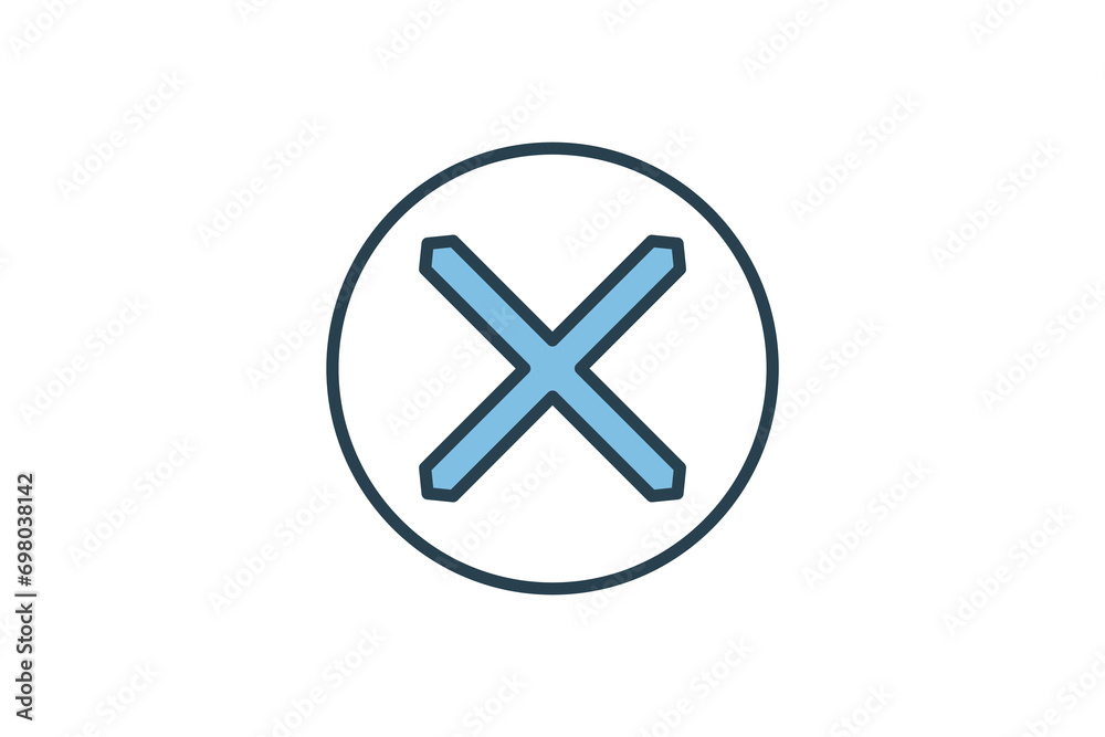cross icon. icon related to basic web and UI. suitable for web site, app, user interfaces, printable etc. flat line icon style. simple vector design editable cross icon. icon related to basic web and UI. suitable for web site, app, user interfaces, printable etc. flat line icon style. simple vector design editable