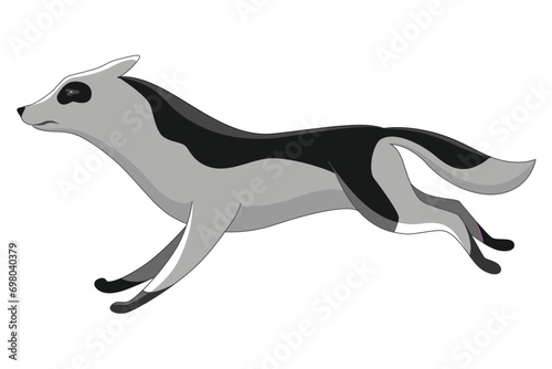 Dog running animation, creature movement. Doggy pose in movement. Character move for games, cartoon or video. Flat vector illustration