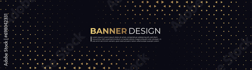 abstract modern creative business banner design template design in black and gold 
