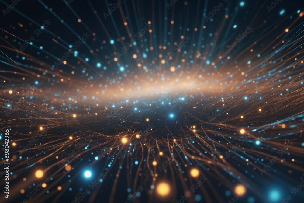 Naklejka premium Metaverse Future Technology Fantasy Wallpaper