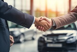 businessman handshake for buying new car