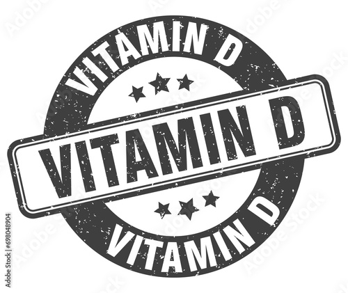 vitamin d stamp. vitamin d label. round grunge sign