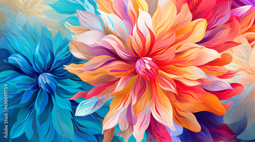 Abstract vector colorful flower