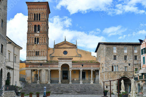 The cathedral of the Lazio town of Terracina, Italy. photo