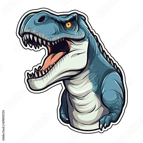 Iguanodon Sticker Logo On White Background © Anastasiia