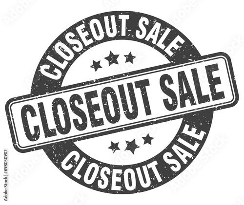 closeout sale stamp. closeout sale label. round grunge sign