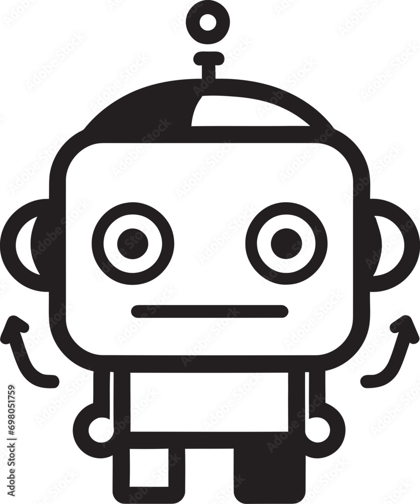 Pixelated AI Friend Mini Robot Badge Charming Digital Sidekick Tiny Vector Icon Pixelated AI Friend Mini Robot Badge Charming Digital Sidekick Tiny Vector Icon